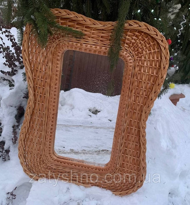 Зеркало плетеное квадратное в прихожую Киев - изображение 5