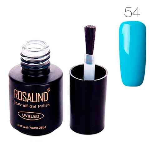 Гель-лак для нігтів манікюру 7мл Rosalind, шелак, 54 блакитний Вінниця