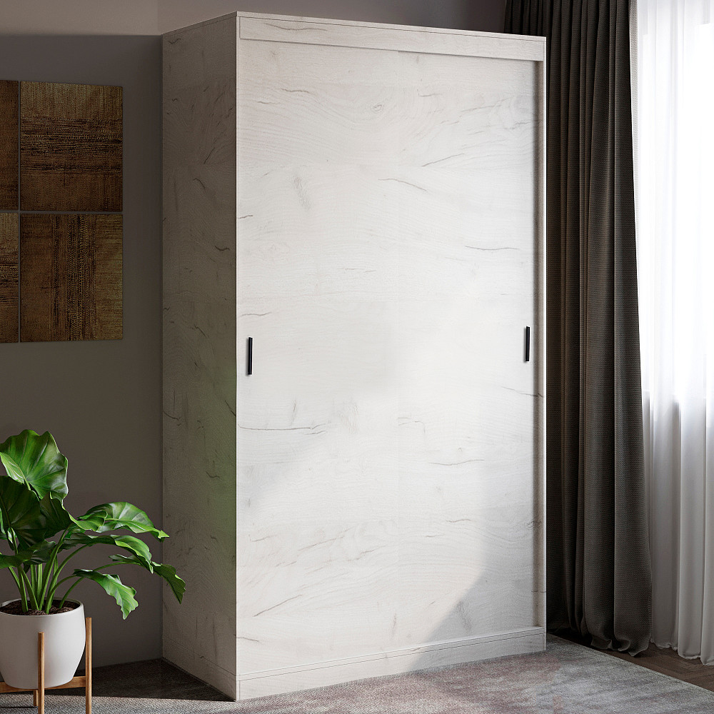 Шафа-купе Еверест Соната 1200 дводверна 120х60х217 дуб крафт білий (DTM-2667) Львів - фото 1