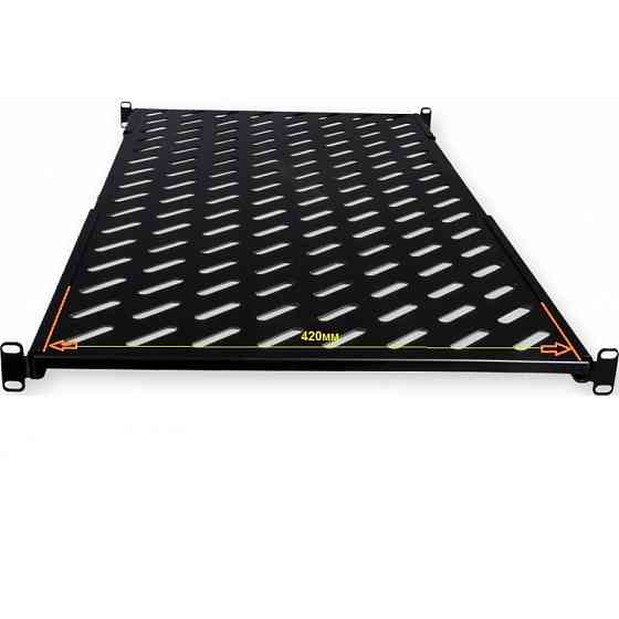 Полиця з чотирма точками кріплення CMS UA-SH4-450B 19" 1U 450 мм чорна Київ