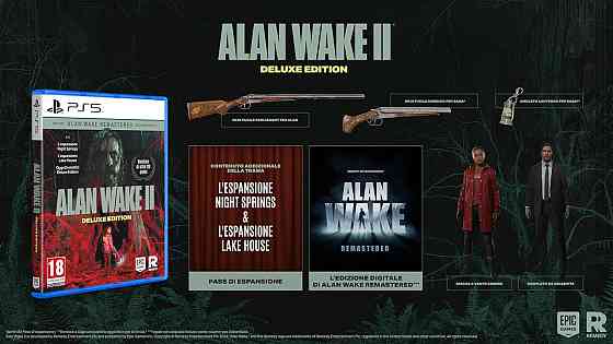 Гра Alan Wake 2 Deluxe PEGI Edition PS5 Італійська 100% UNCUT психологічний хорор фізичне видання Київ