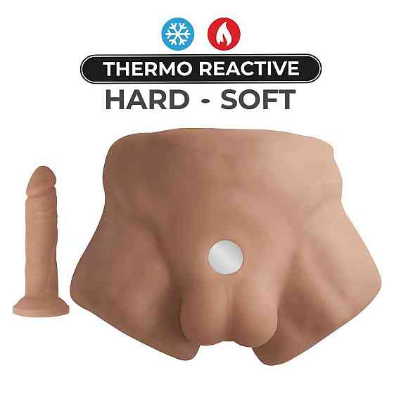 Полуторс с фаллоимитатором на присоске SilexD Apollo S Male Torso Caramel Sex Aura Киев