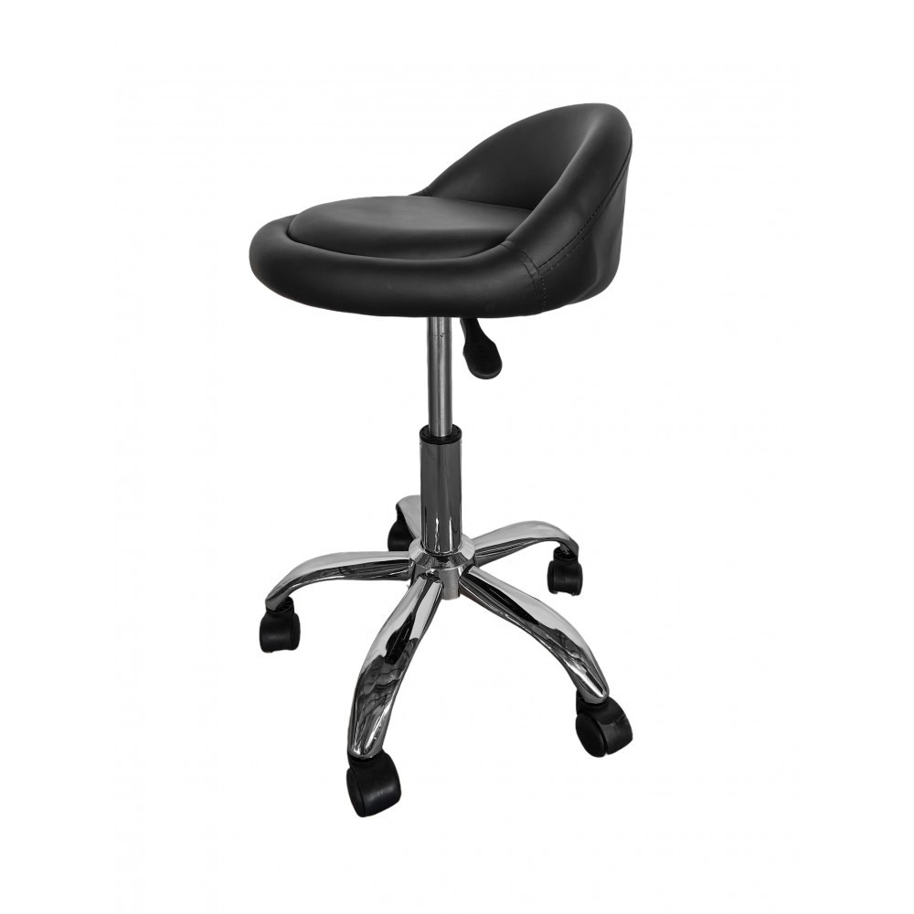 Кресло табурет на колесах со спинкой Bonro B-498 экокожа Киев - изображение 4