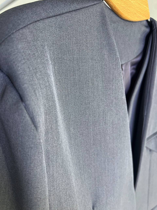 Пиджак женский Qidian 9329 двойка имитация жилетки оверсайз свободный широкий крой one size, серый, one size Киев - изображение 20