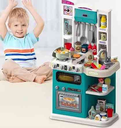 Велика інтерактивна дитяча кухня 80 см,з Парою,водою,звук,92 аксесуари. Харків