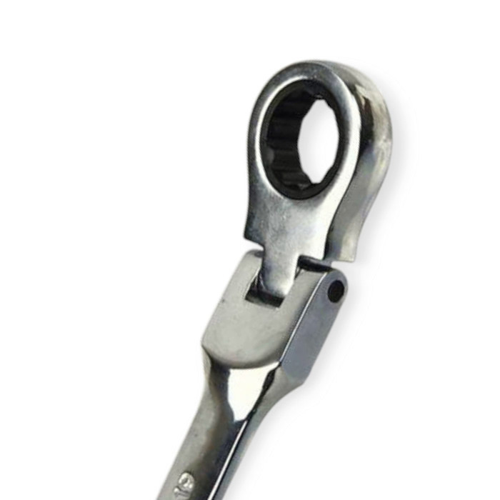 Набір ключів ріжково-накидних з тріскачкою 8-19 мм 6 шт (планшет) CrV шарнірні Geko Мукачево - фото 4