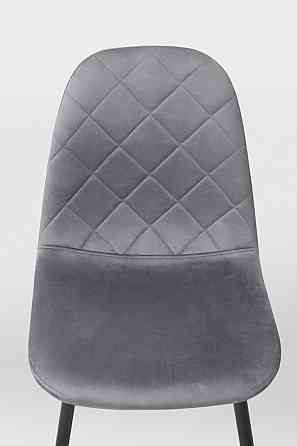 Стілець Ембер-L, чорний/ велюр темно-сірий Київ