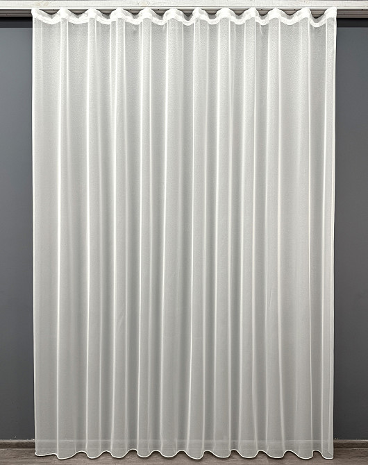 Тюль VR-Textil 1203т Snow Нейлон однотонний Кремовий 300х290 см (43-020) Київ - фото 2