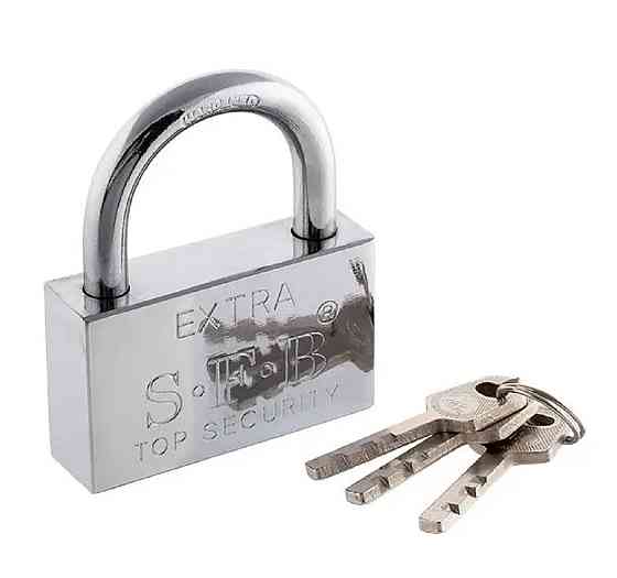 Замок навісний 30 мм з ключем сріблястий Київ