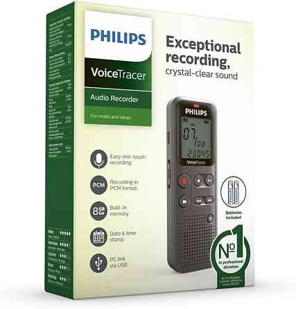 Диктофон Philips DVT1120 8 GB Gray ( Чорний ) Харьков