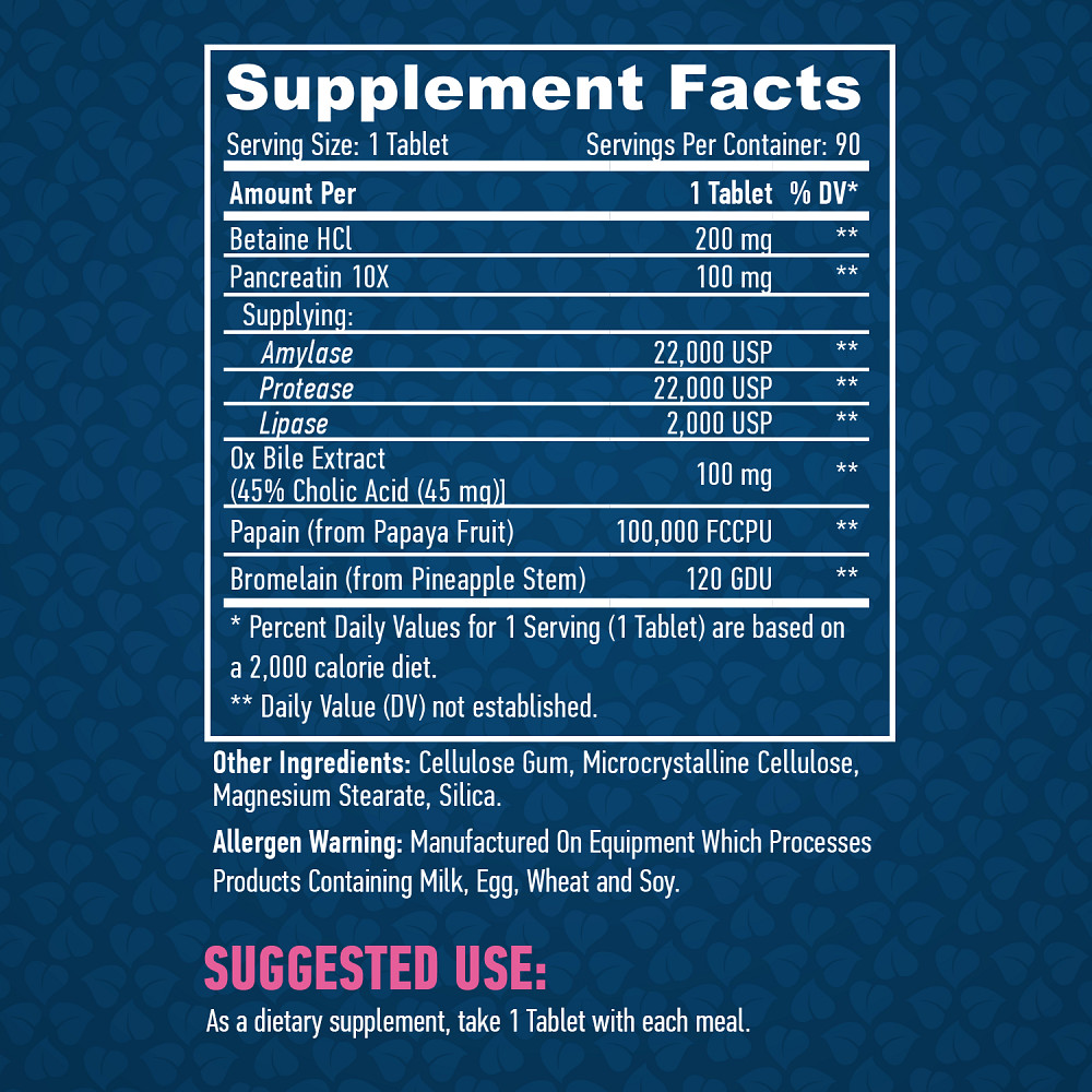 Комплекс травних ферментів Haya Labs Super Enzyme Complex 90tabs Луцьк - фото 2