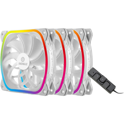 Кулер до корпусу Enermax SQUA RGB WHITE 3x 120 mm (3 PACK) (UCSQARGB12P-W-BP3) Вінниця - фото 1