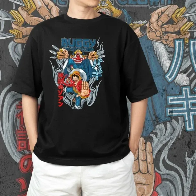 Футболка чоловіча з  принтом Ван Пис Луффі і Баггі Розмір 48 Anime0182 Дніпро - фото 4