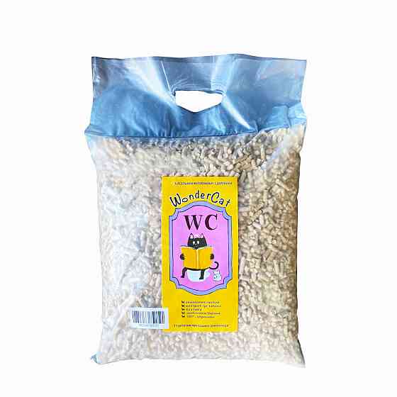 Универсальный гигиенический наполнитель WonderCat древесный наполнитель с поглощающим эффектом, 9 кг Винница