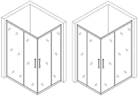 Душова кабіна прямокутна без піддона NOTEC N120FS BRAVO (1уп.) Київ