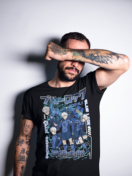 Футболка мужская аниме Аниме Манга Наги Блуе оверсайз (S/M/L) Черний AnimeJ0498 Днепр - изображение 11