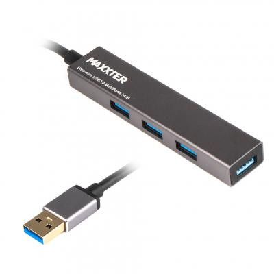 Концентратор Maxxter USB 3.0 Type-A 4 ports grey (HU3A-4P-02) Вінниця - фото 1
