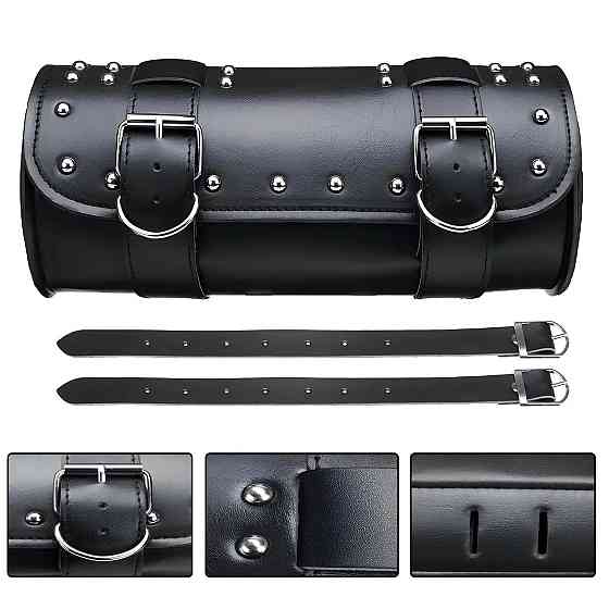 Сумка для мотоцикла 31х13 см. Мотосумка чорного кольору. Сумка тубус мотоциклетна Київ