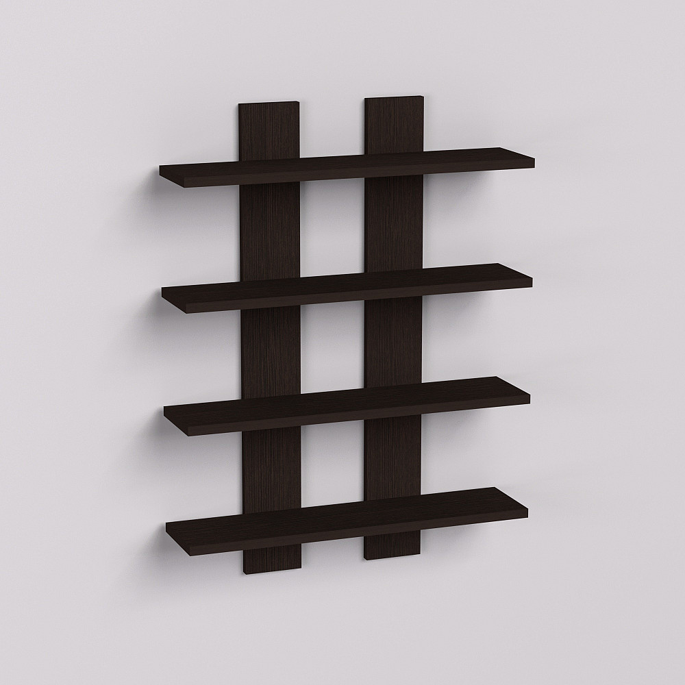 Полиця навісна П-4, Венге Магія, 600/120/800 Львів - фото 2