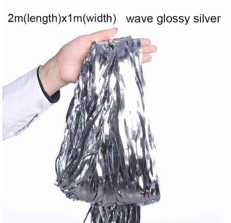 Дощик для фотозони хвилястий 2 м на 1 м сріблястий Київ