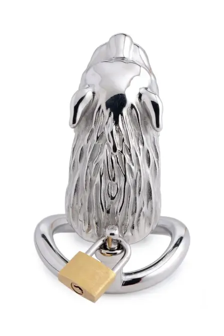 Клітка для пеніса Master Series: Tiger King Cock Cage With Lock, три кільця, замок, три ключі Львів - фото 4