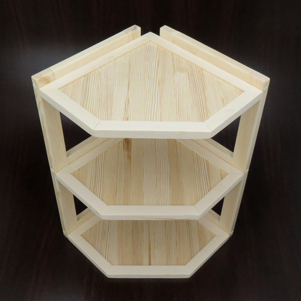 Угловая настенная полка 