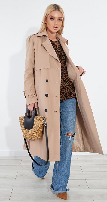 Двобортний класичний тренч (42) Київ - фото 4