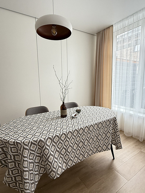 Ecotton Скатертина столова Ecotton DUCK 150х170 см водовідштовхувальна Абстракт сірий (27951/29 Коломия - фото 5