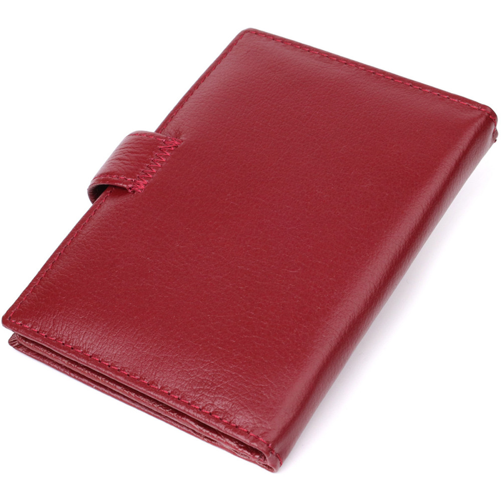 Жіноча шкіряна обкладинка для документів, бордова (ST Leather) Київ - фото 13