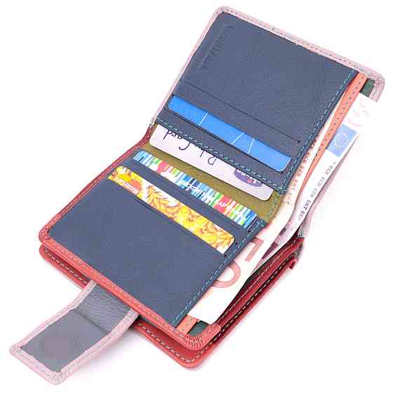 Гаманець з натуральної шкіри для жінок вертикального формату ST Leather 19439 Бежевий Київ