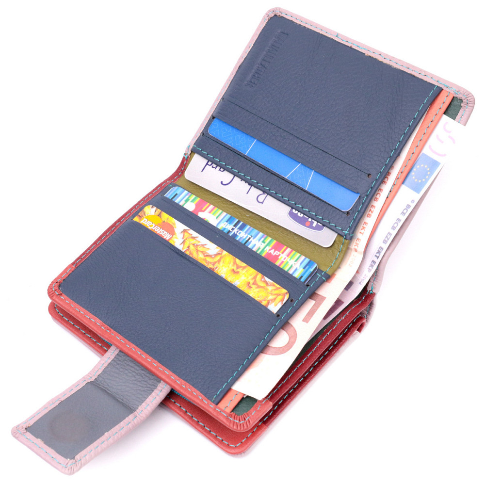 Гаманець з натуральної шкіри для жінок вертикального формату ST Leather 19439 Бежевий Київ - фото 5