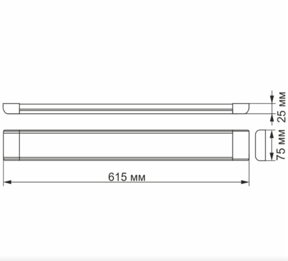 LED Світильник лінійний 27W 0,6м 5000К 220V VL-BN-27065 Videx Житомир