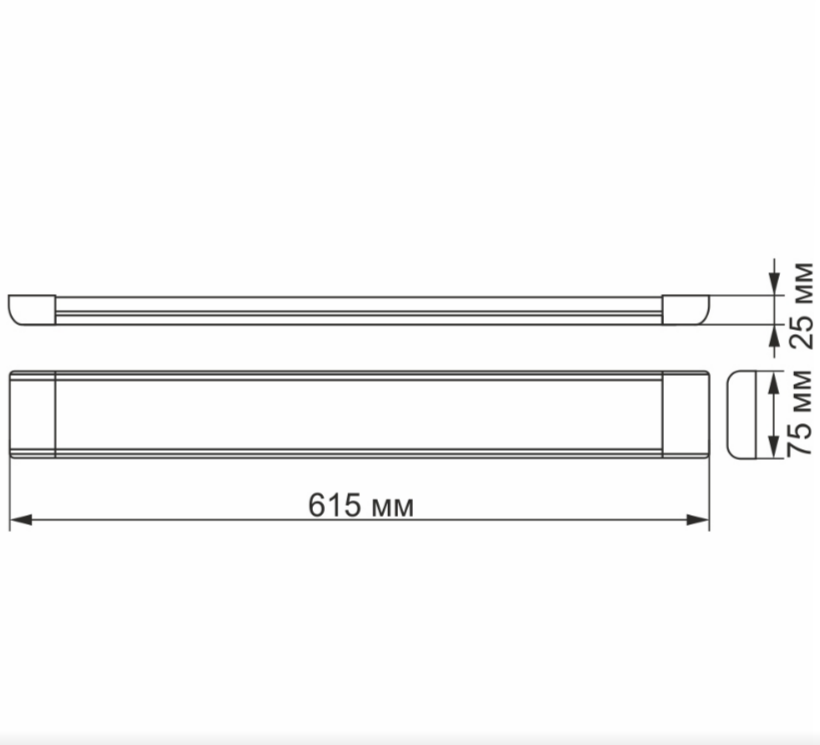 LED Світильник лінійний 27W 0,6м 5000К 220V VL-BN-27065 Videx Житомир - изображение 3