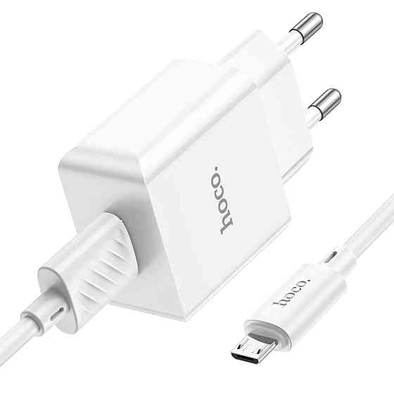Мережевий зарядний пристрій HOCO C106A Leisure single port charger set(Micro) White Київ