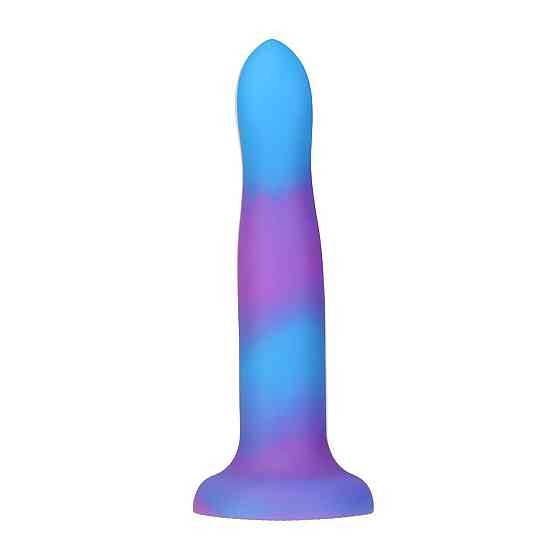 Светящийся в темноте фаллоимитатор ADDICTION Rave 8″ Glow in the Dark Dildo Blue Purple, 20,3 см Sex Aura Киев