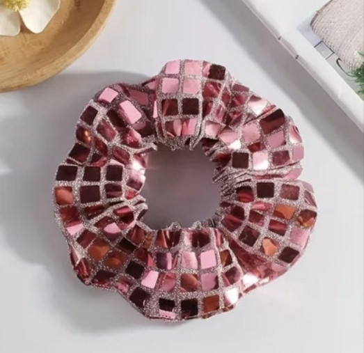 Гумка для волосся срібляста Рожевий Смела - изображение 1