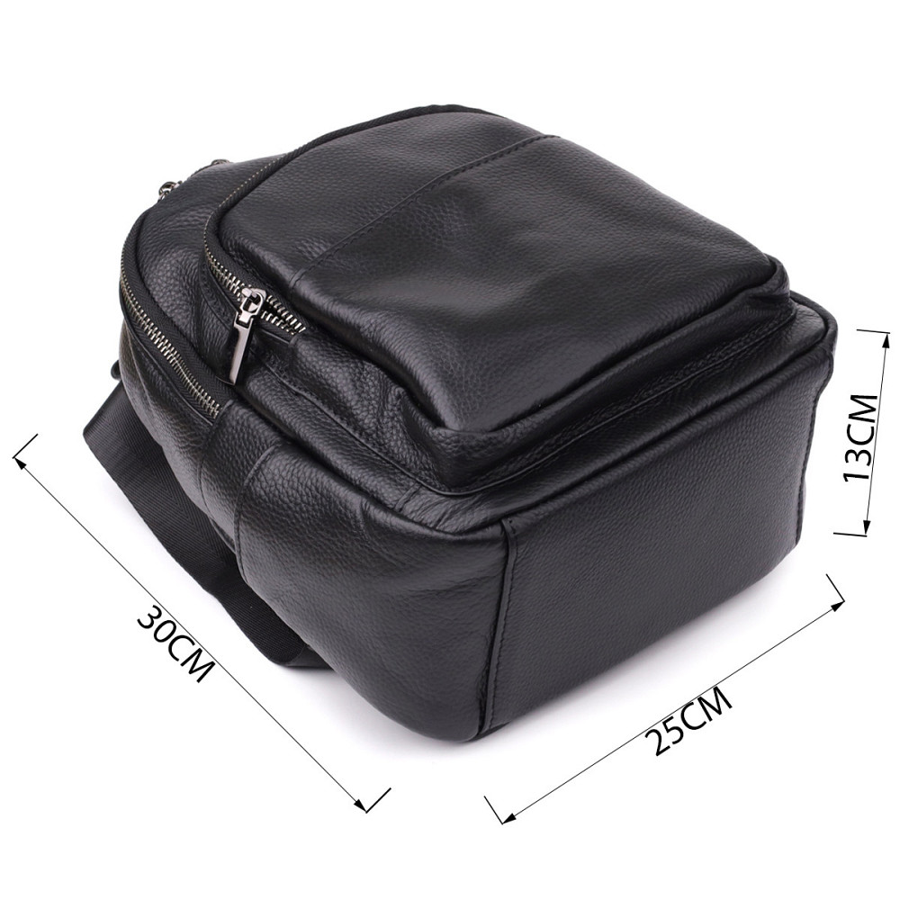 Жіночий рюкзак з натуральної шкіри Vintage 23062 Чорний Київ - фото 3