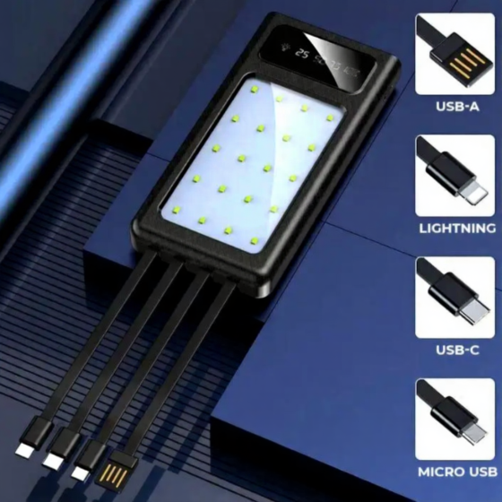 Универсальная мобильная батарея Maxcell PJ0099 120000mAh 2.1A Черный Винница