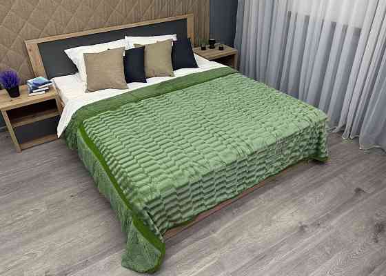 Плед-покривало смужка 220х250 см (+-5см) Салатовий (87-103) Київ