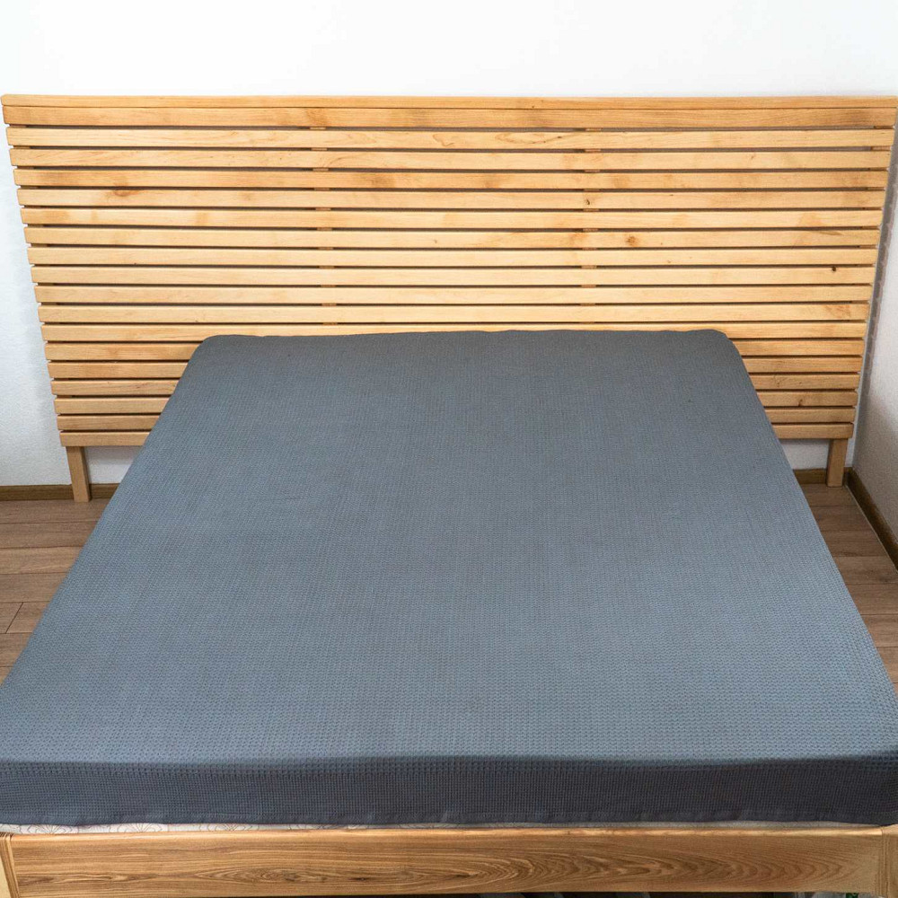 Простирадло-покривало вафельне GM TEXTILE 200х220см 220г/м2 (Сірий) Суми - фото 8