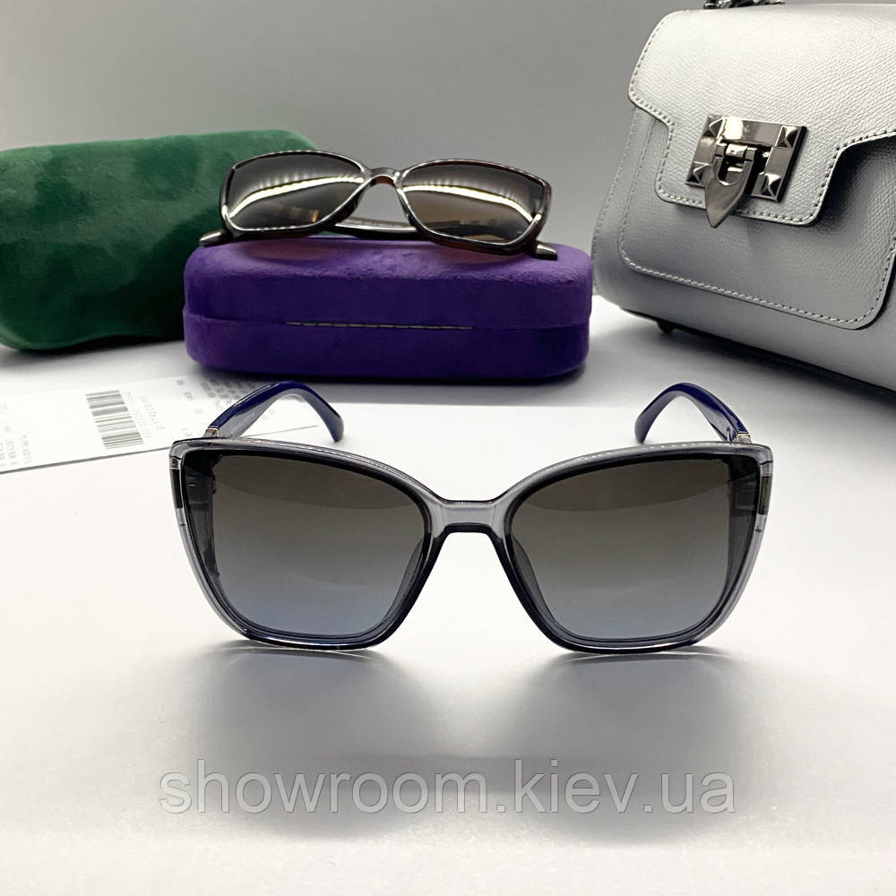 Жіночі сонцезахисні окуляри з поляризацією (6007) blue Київ - фото 2