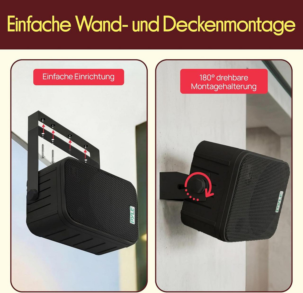 Акустическая система Pyle PDWR50B черный 6.5