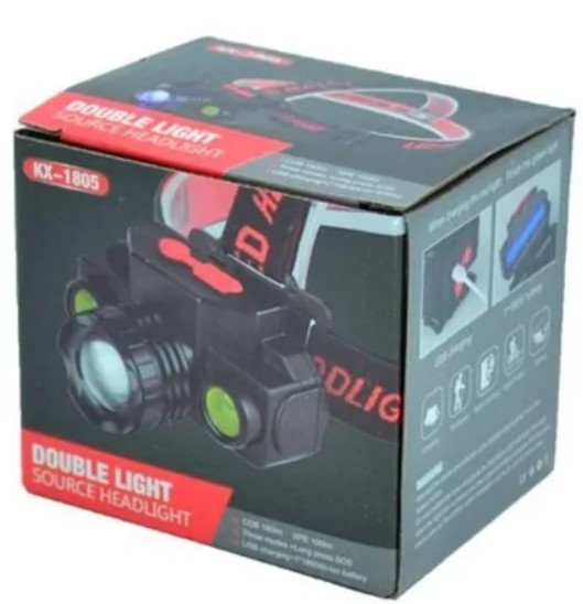 Ліхтарик налобний акумуляторний KX-1805 COB XPE. Вінниця - фото 8