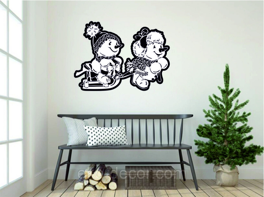 Декоративне настінне Панно «Сніговик», Декор на стену Київ - фото 4