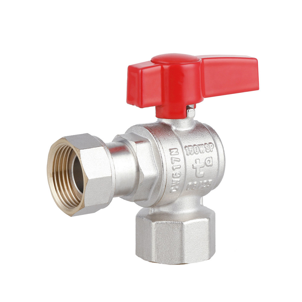 Кран кульовий Thermo Alliance Standart 3/4" В кутовий, PN40, з накидною гайкою TAS223W20 Київ - фото 1