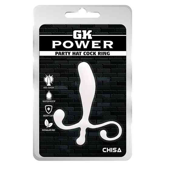 Стимулятор простаты Chisa GK Power Party с анатомическим рельефом, белый Sex Aura Киев