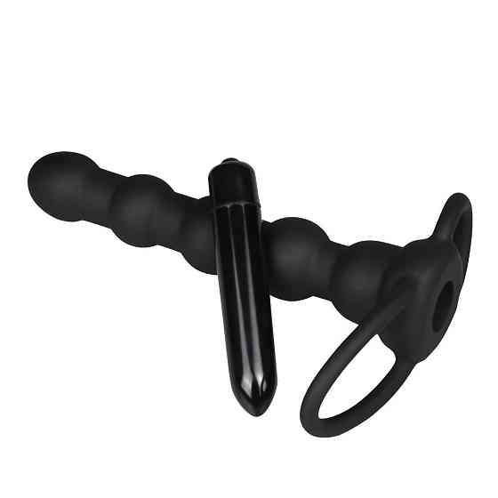 Насадка для подвійного проникнення - Anal Indulgence Collection Vibrating Rock Balled Double Prober Sex Aura Київ