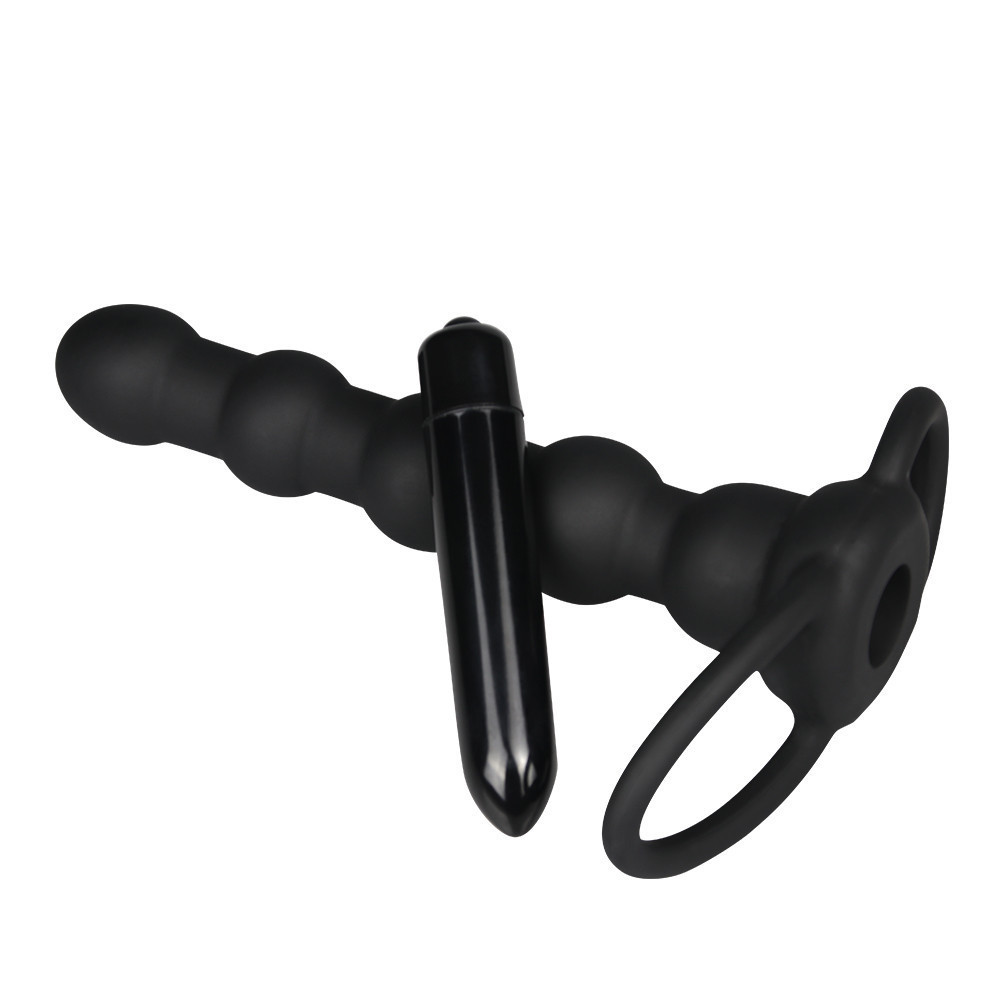 Насадка для подвійного проникнення - Anal Indulgence Collection Vibrating Rock Balled Double Prober Sex Aura Київ - фото 5