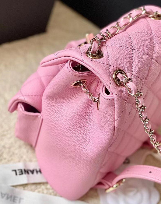 Женский кожаный рюкзак (Розовый) Киев - изображение 7