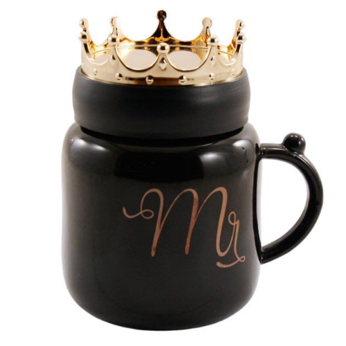 75-10  Кухоль  фарф. з кришкою  380 мл  CROWN, кол. кор. 6911100000 Житомир